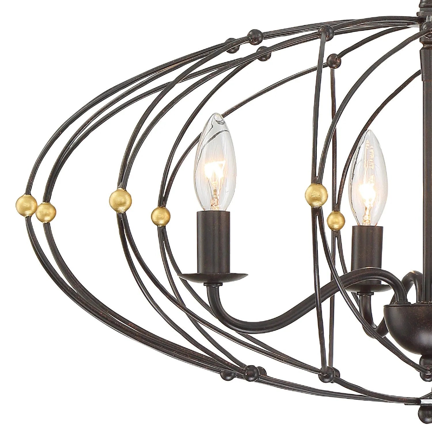 Crystorama - Zucca Four Light Chandelier - ZUC-A9034-EB-GA | Montreal Lighting & Hardware