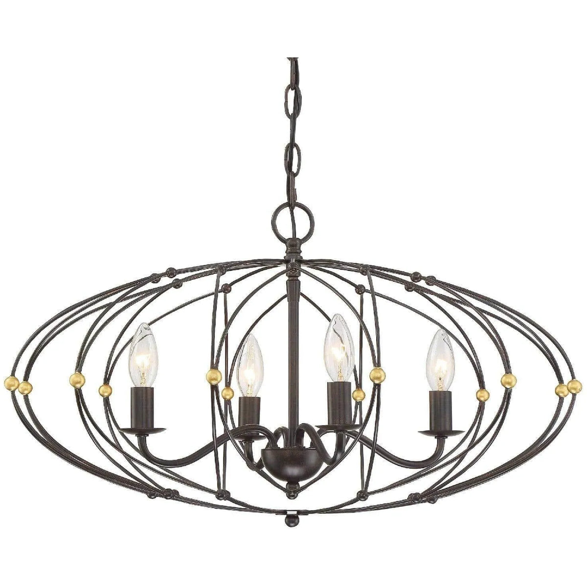 Crystorama - Zucca Four Light Chandelier - ZUC-A9034-EB-GA | Montreal Lighting & Hardware