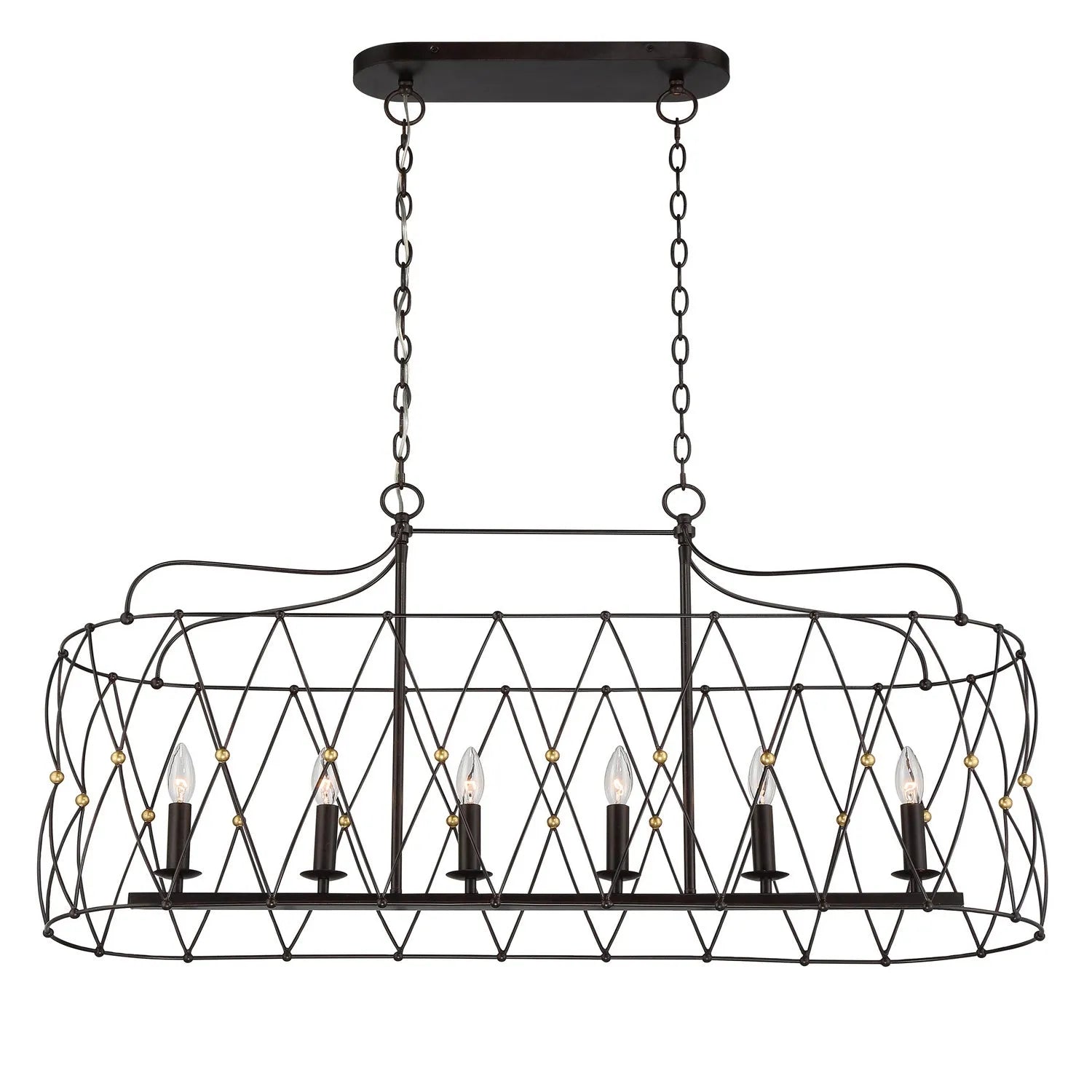 Crystorama - Zucca Linear Chandelier - ZUC-A9037-EB-GA | Montreal Lighting & Hardware