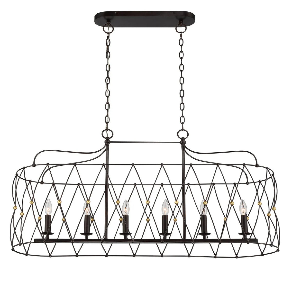 Crystorama - Zucca Linear Chandelier - ZUC-A9037-EB-GA | Montreal Lighting & Hardware