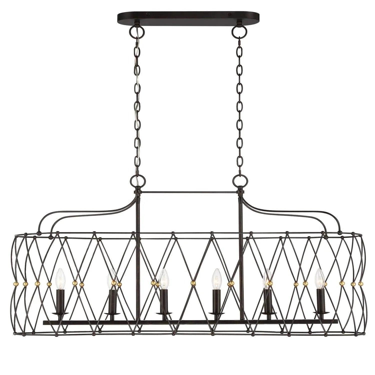 Crystorama - Zucca Linear Chandelier - ZUC-A9037-EB-GA | Montreal Lighting & Hardware