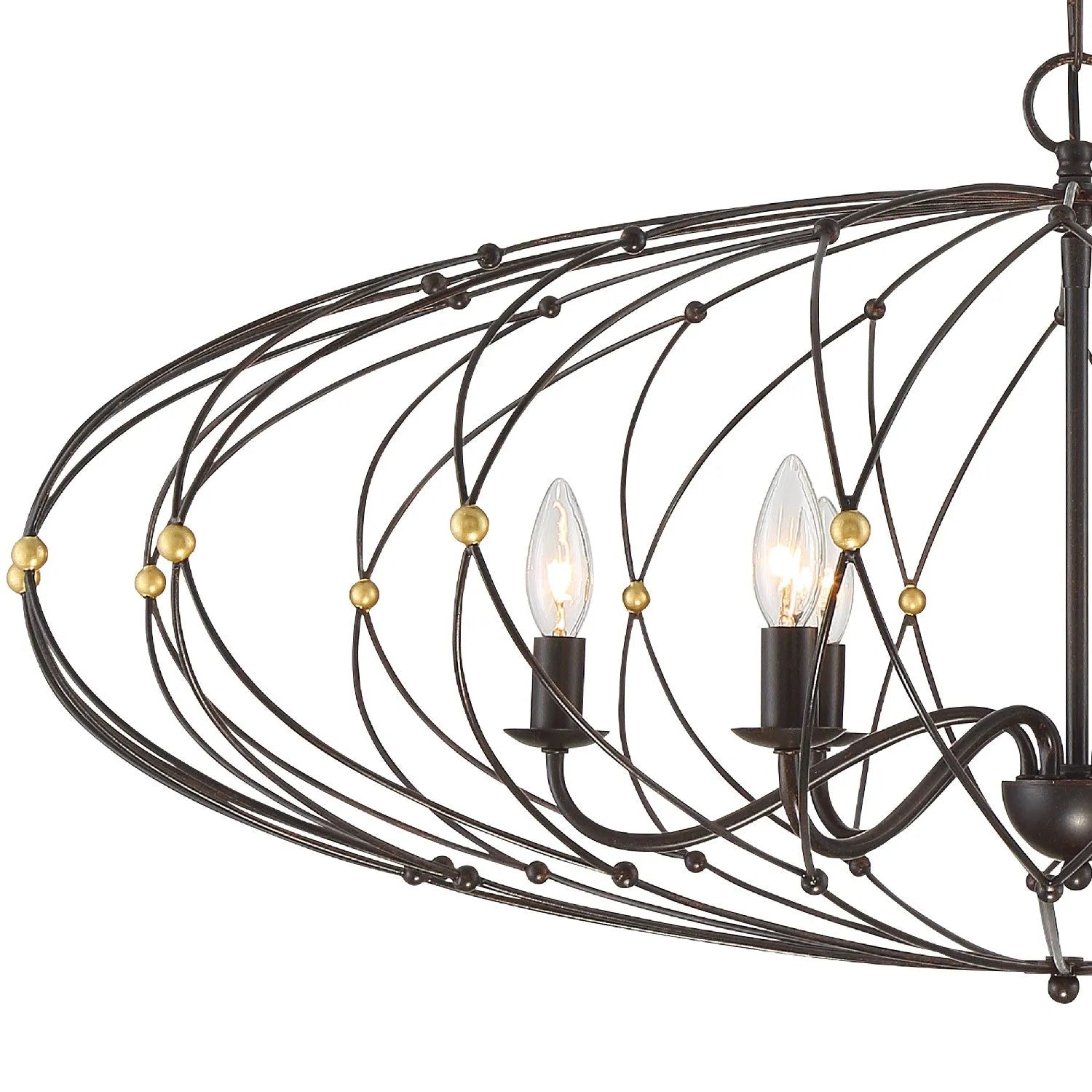 Crystorama - Zucca Oval Chandelier - ZUC-A9036-EB-GA | Montreal Lighting & Hardware