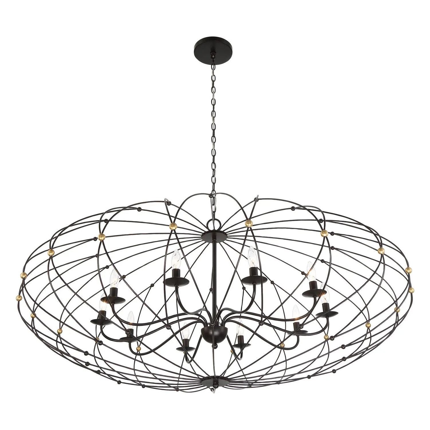 Crystorama - Zucca Oval Chandelier - ZUC-A9039-EB-GA | Montreal Lighting & Hardware