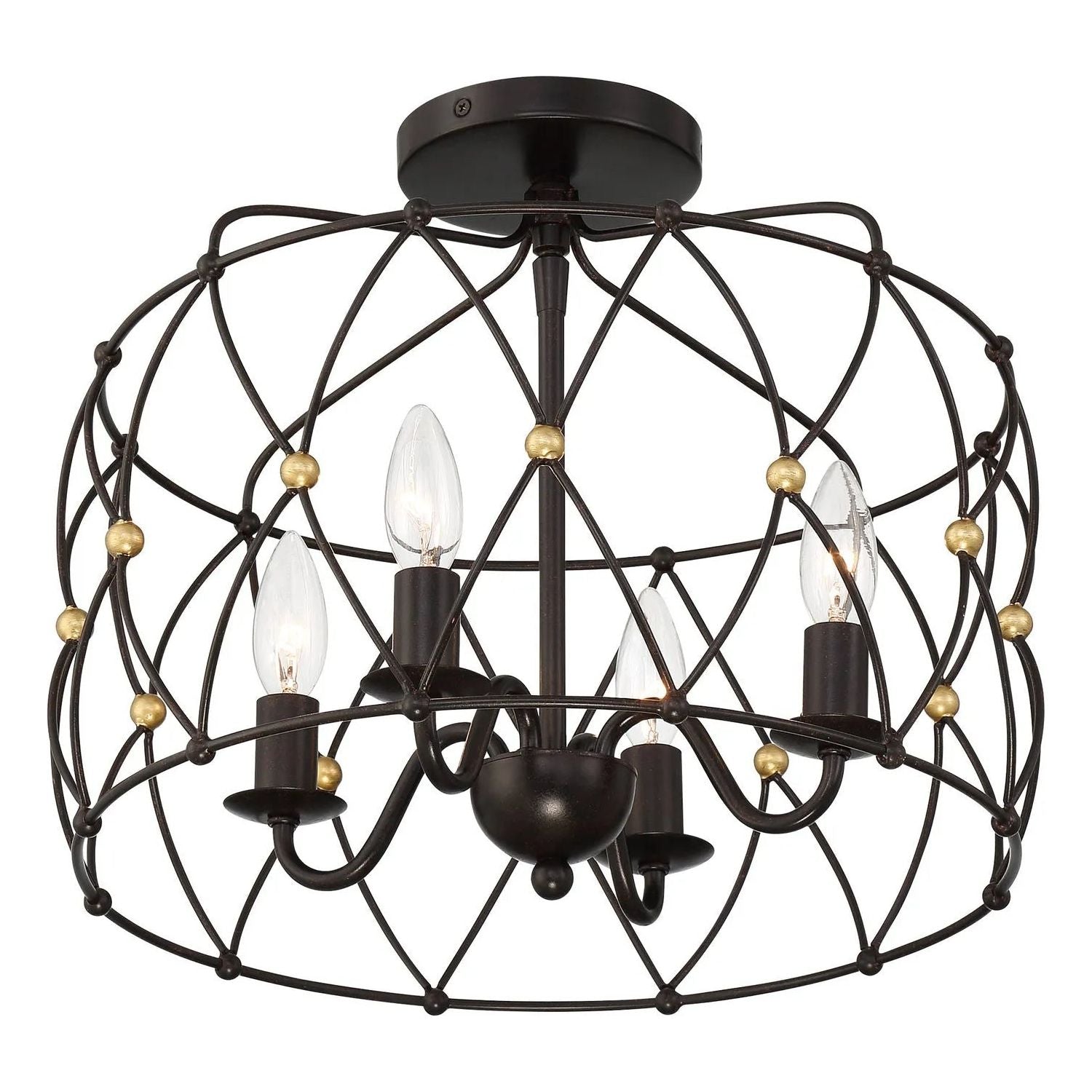 Crystorama - Zucca Semi-Flush Mount - ZUC-A9030-EB-GA_CEILING | Montreal Lighting & Hardware