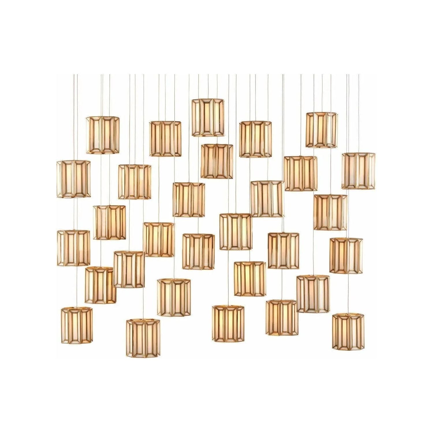 Currey and Company - Daze 30-Light Multi-Drop Pendant - 9000-0893 | Montreal Lighting & Hardware