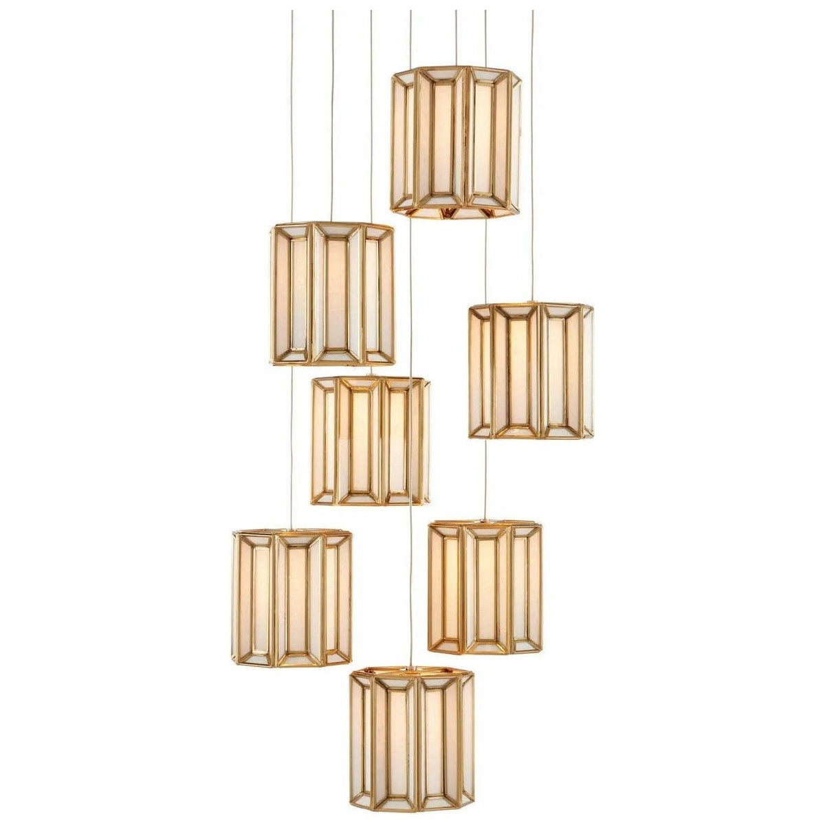 Currey and Company - Daze 7-Light Multi-Drop Pendant - 9000-0890 | Montreal Lighting & Hardware