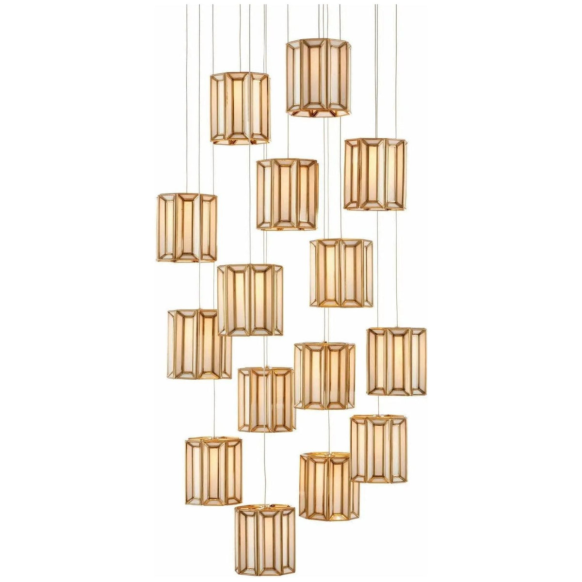 Currey and Company - Daze Round 15-Light Multi-Drop Pendant - 9000-0891 | Montreal Lighting & Hardware