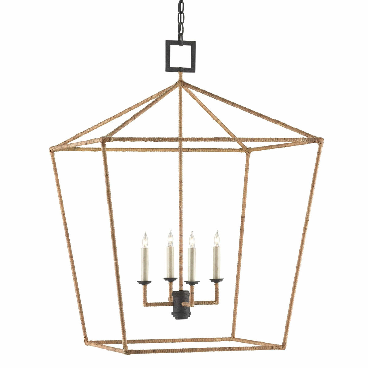 Currey and Company - Denison Rattan Lantern - 9000-0871 | Montreal Lighting & Hardware