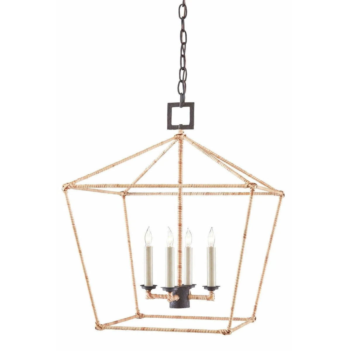 Currey and Company - Denison Rattan Lantern - 9000-0872 | Montreal Lighting & Hardware