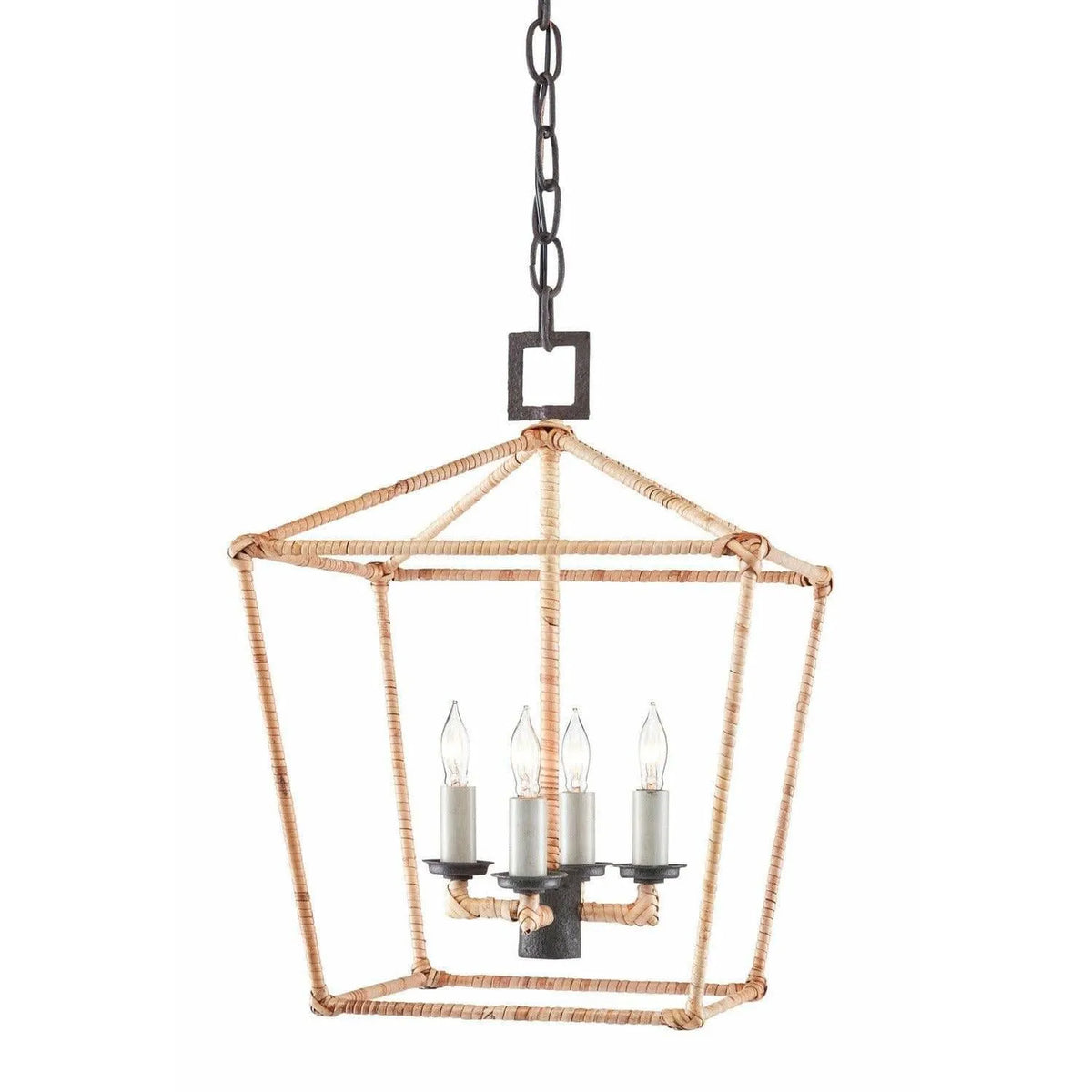 Currey and Company - Denison Rattan Lantern - 9000-0873 | Montreal Lighting & Hardware