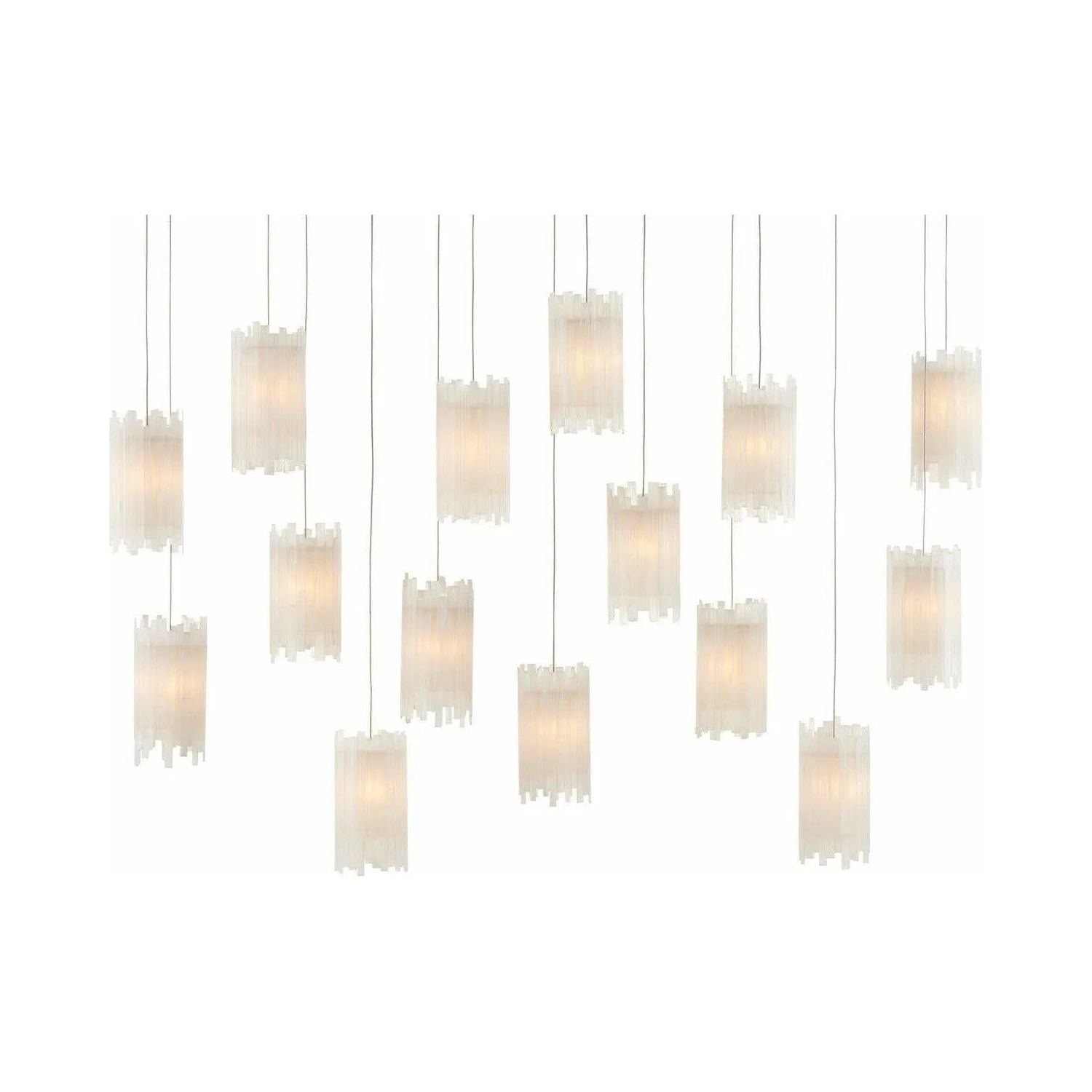 Currey and Company - Escenia Rectangular 15-Light Multi-Drop Pendant - 9000-0885 | Montreal Lighting & Hardware