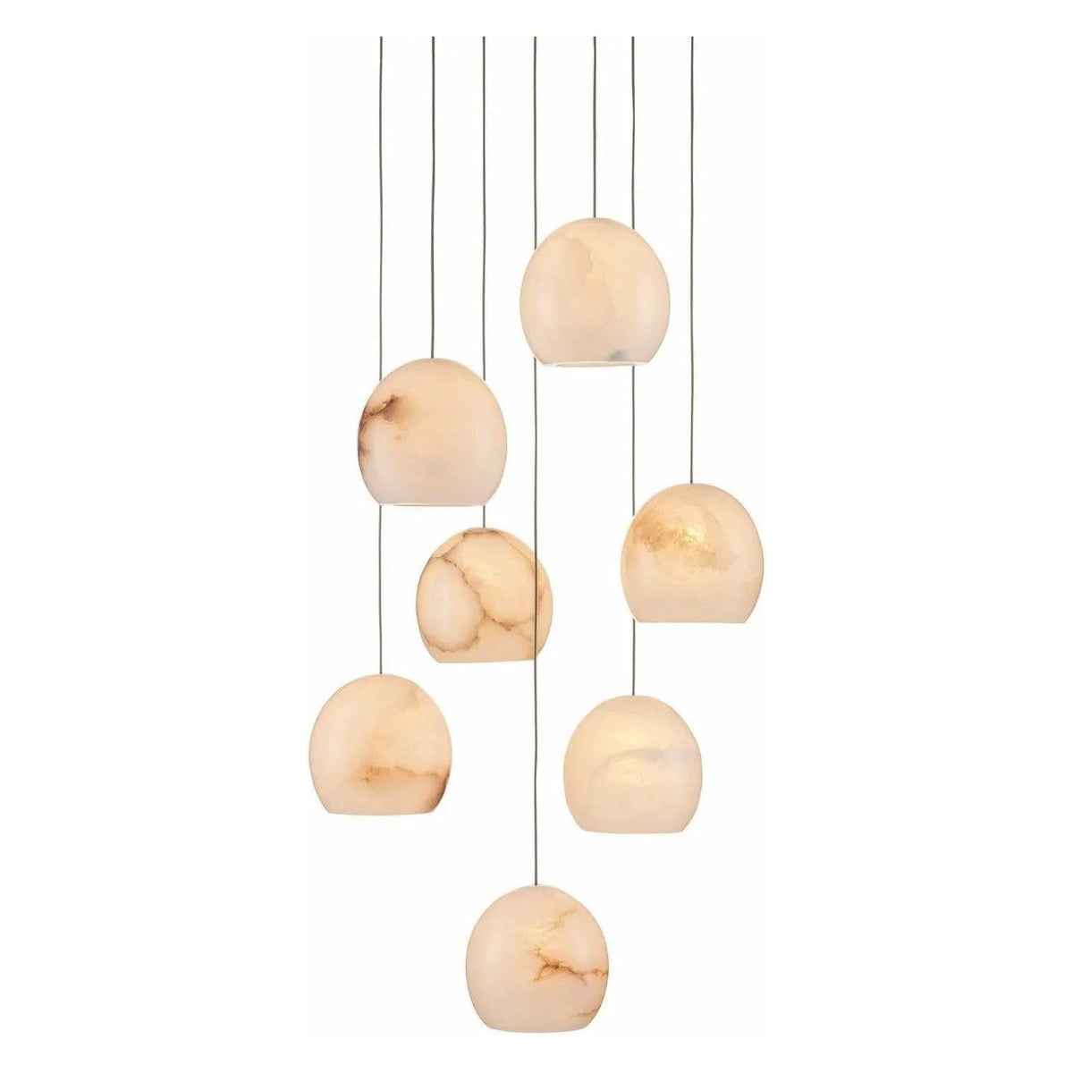 Currey and Company - Lazio 7-Light Multi-Drop Pendant - 9000-0897 | Montreal Lighting & Hardware