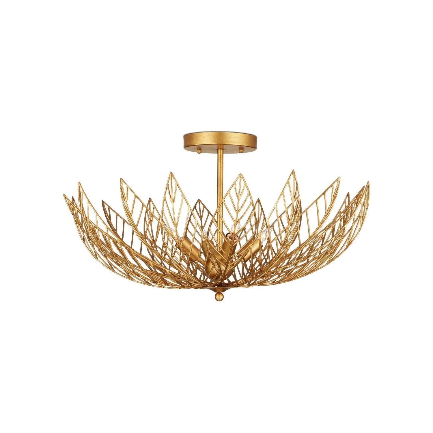 Currey and Company - Leaflace Semi-Flush Mount - 9000-1228 | Montreal Lighting & Hardware