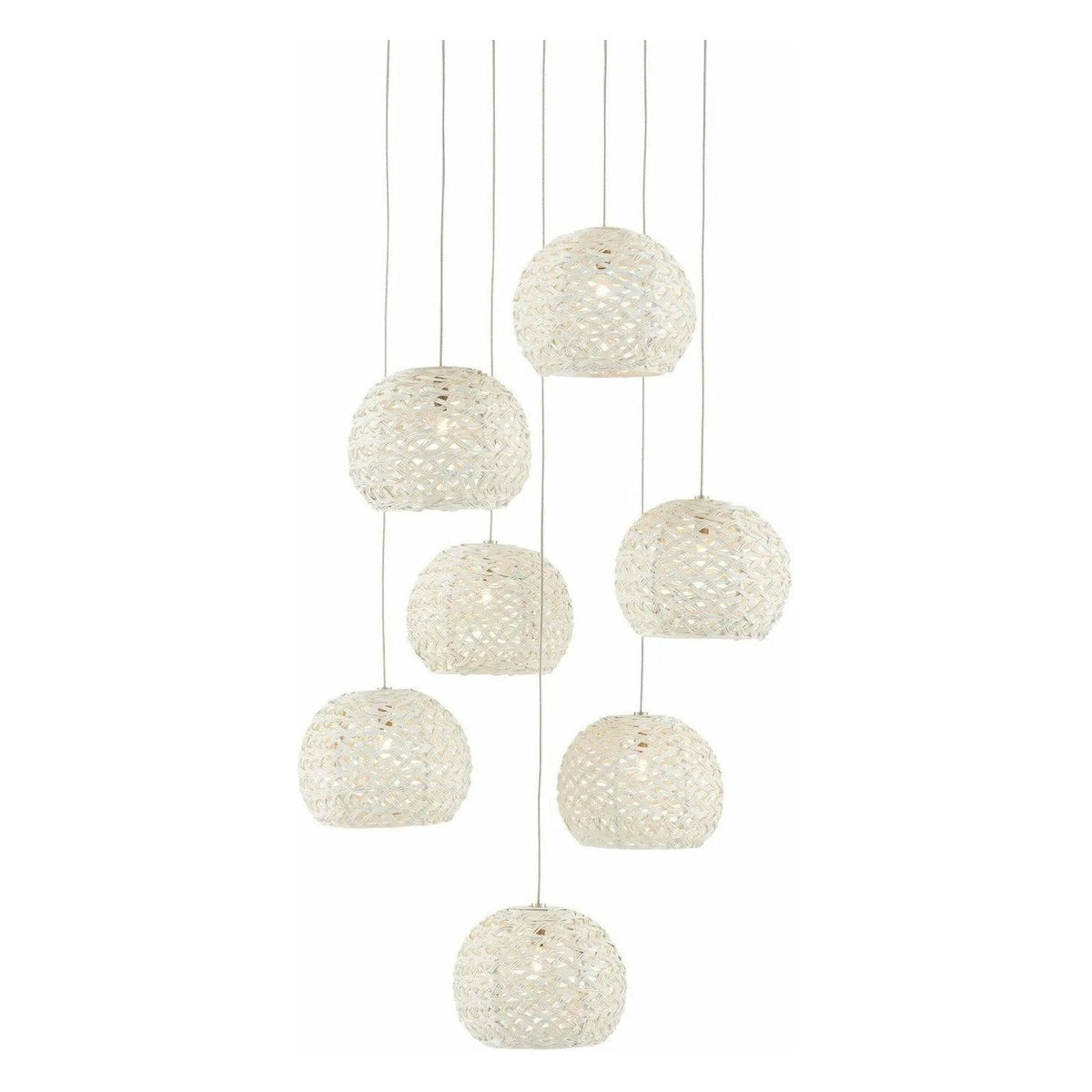 Currey and Company - Piero 7-Light Multi-Drop Pendant - 9000-0911 | Montreal Lighting & Hardware