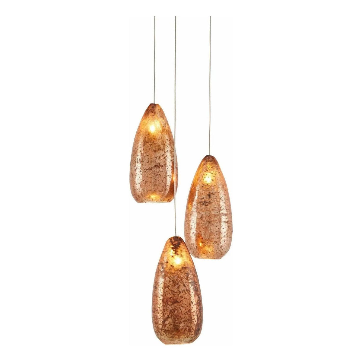 Currey and Company - Rame 3-Light Multi-Drop Pendant - 9000-0903 | Montreal Lighting & Hardware