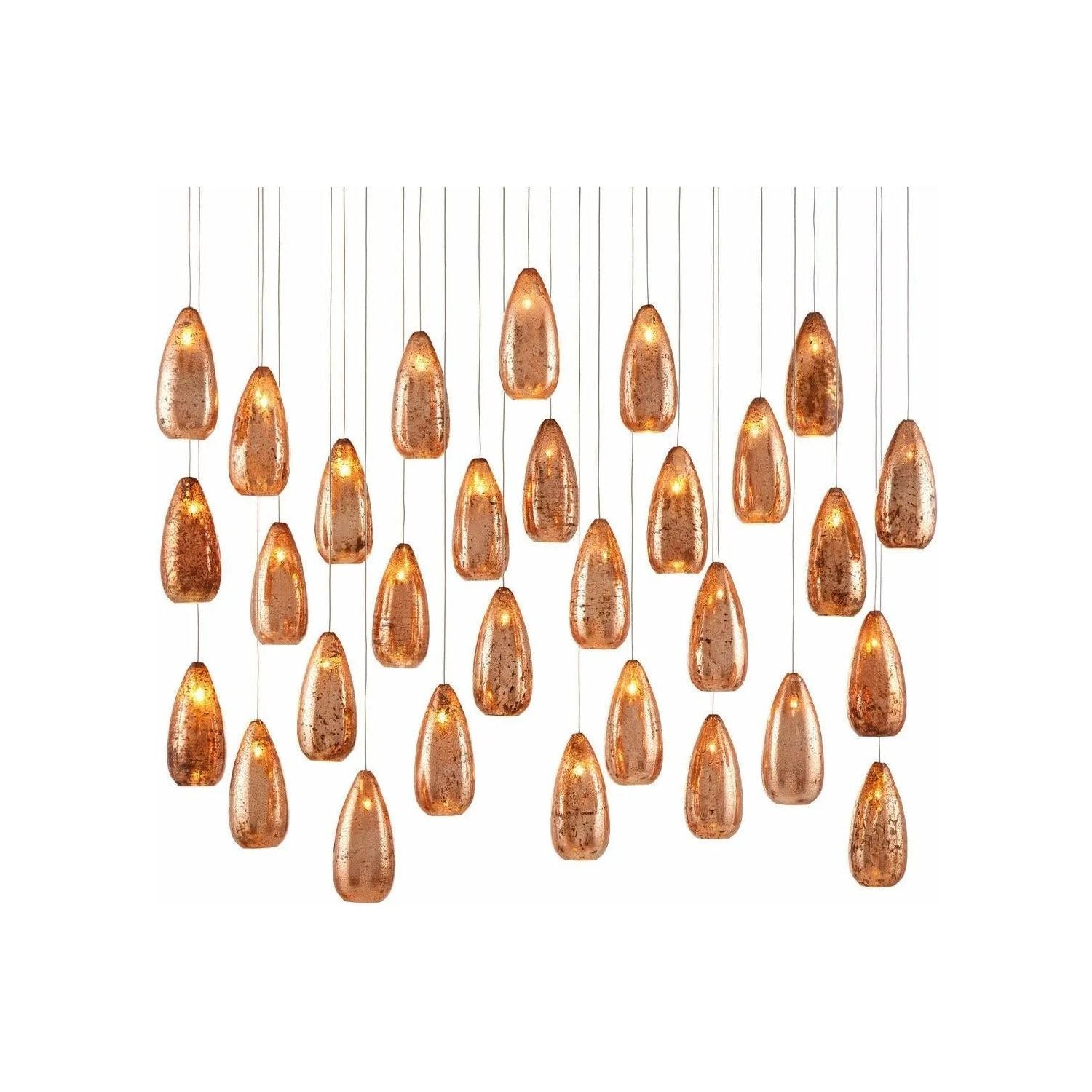 Currey and Company - Rame 30-Light Multi-Drop Pendant - 9000-0907 | Montreal Lighting & Hardware