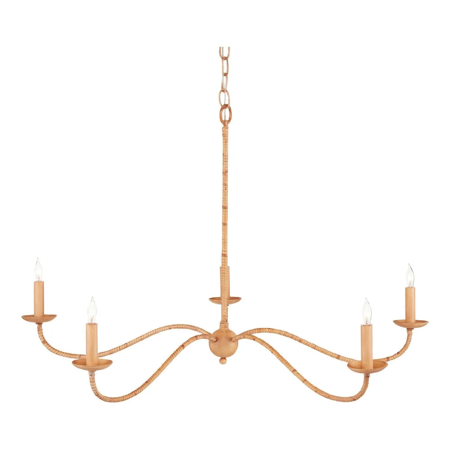 Currey and Company - Saxon Rattan Small Chandelier - 9000-0848 | Montreal Lighting & Hardware