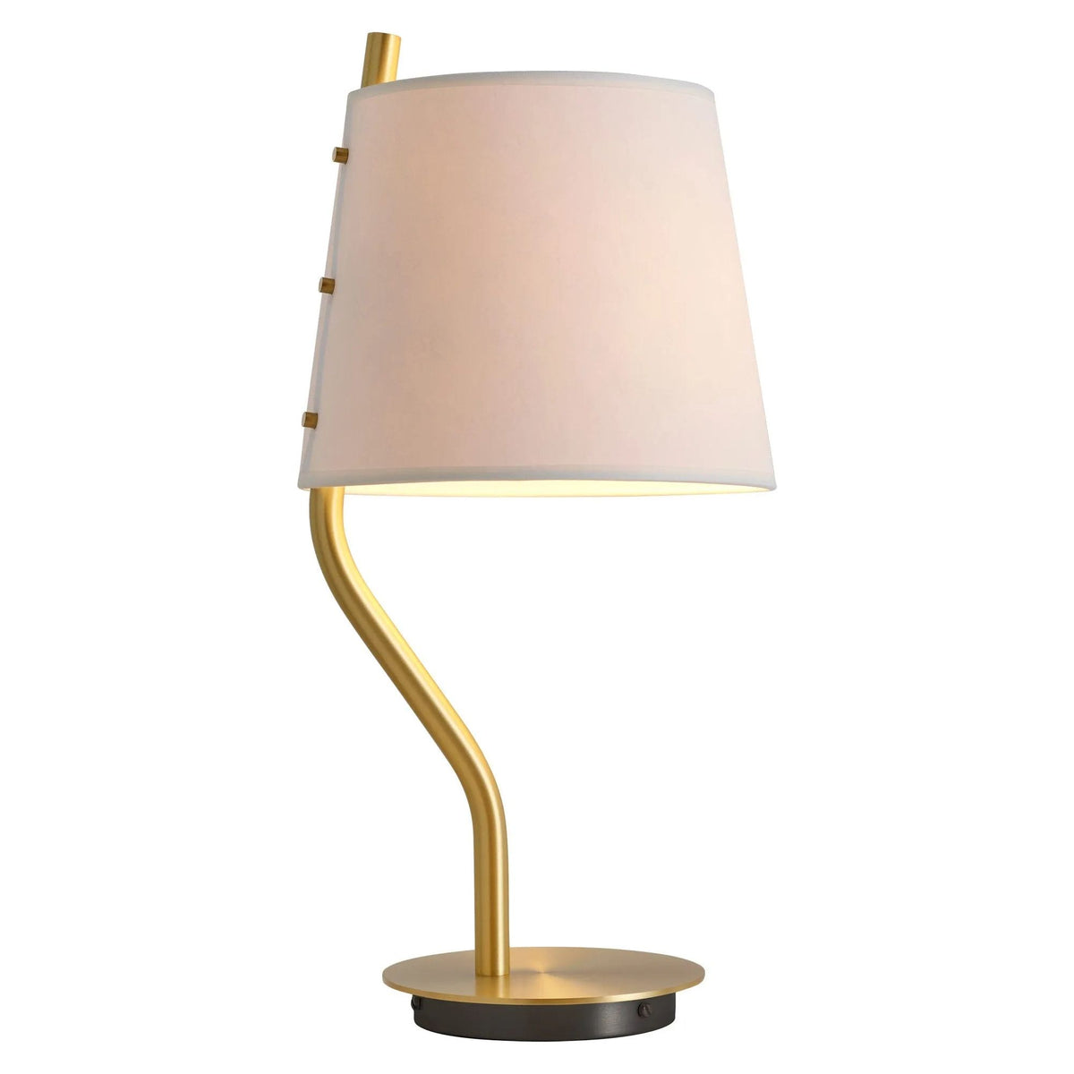 CVL Luminaires - Couture Table Lamp - COUTURE-TBL-PB/CHNWH | Montreal Lighting & Hardware