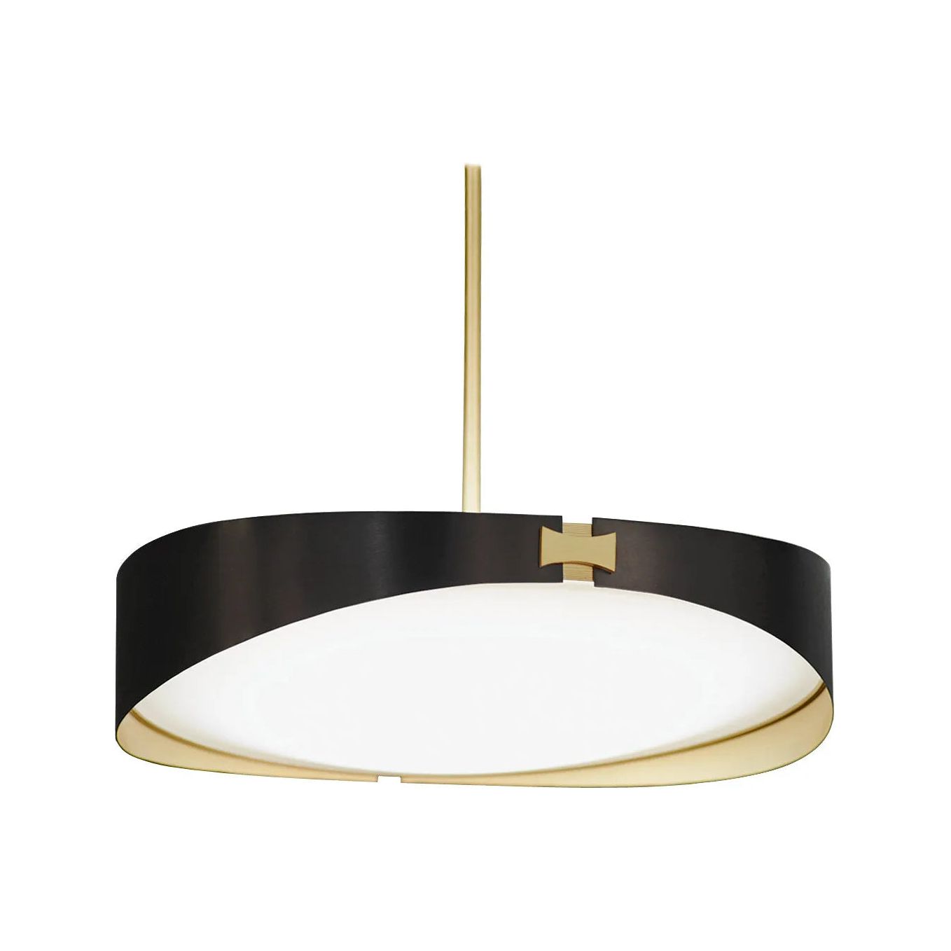 CVL Luminaires - Ring Semi Flush Ceiling Light - RING-STEM-SB | Montreal Lighting & Hardware