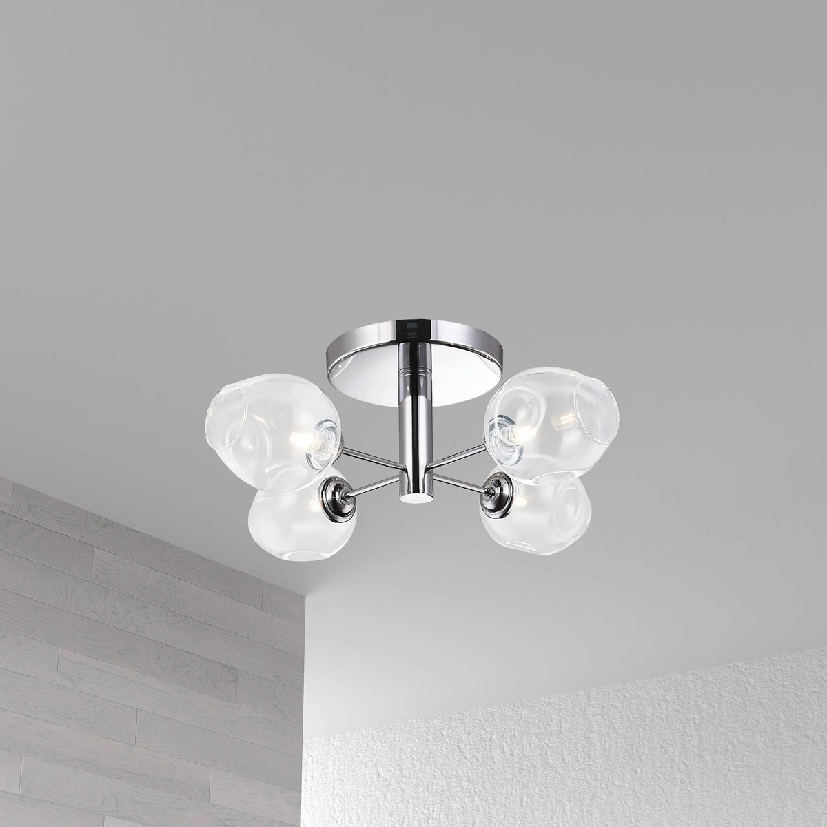 Dainolite - Abii Semi-Flush Mount - ABI-204SF-MB-CLR | Montreal Lighting & Hardware