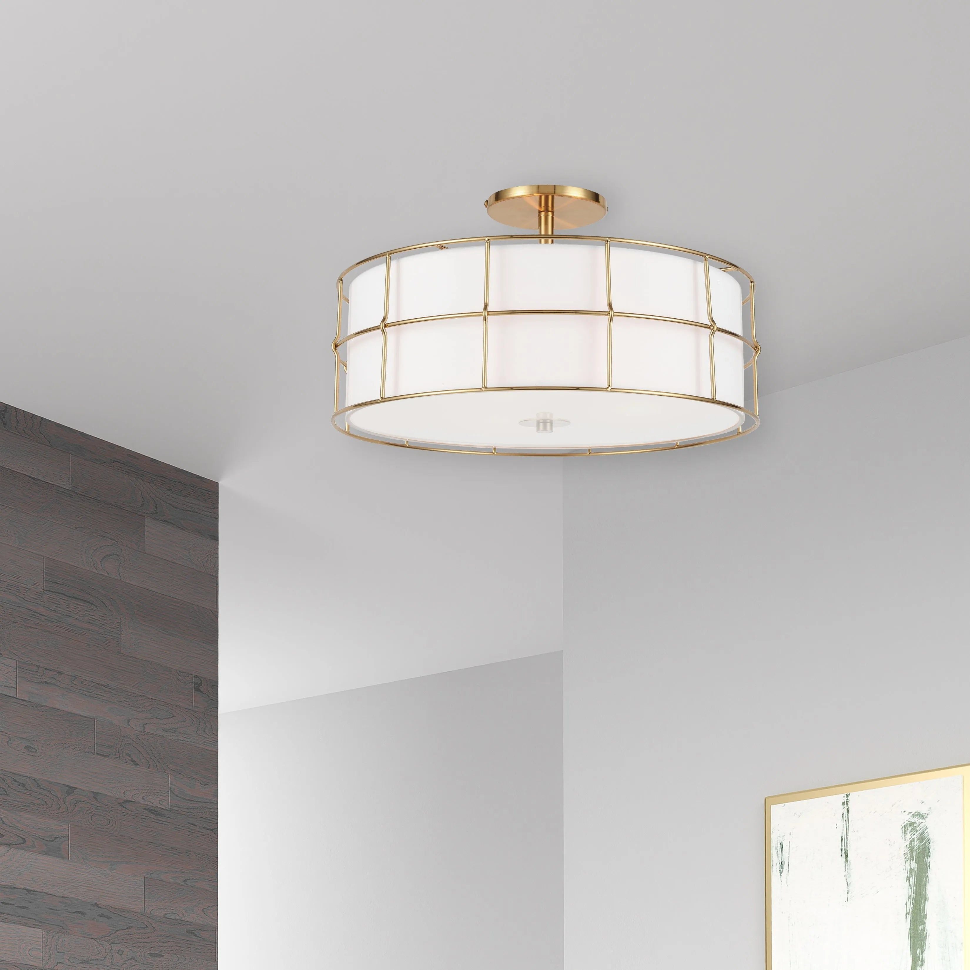 Dainolite - Alcala Semi-Flush Mount - ALC-163SF-AGB | Montreal Lighting & Hardware