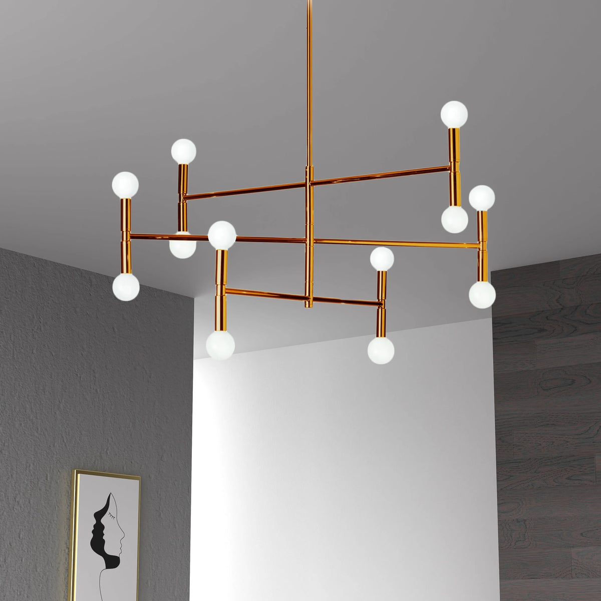 Dainolite - Ava Chandelier - AVA-188C-MB | Montreal Lighting & Hardware