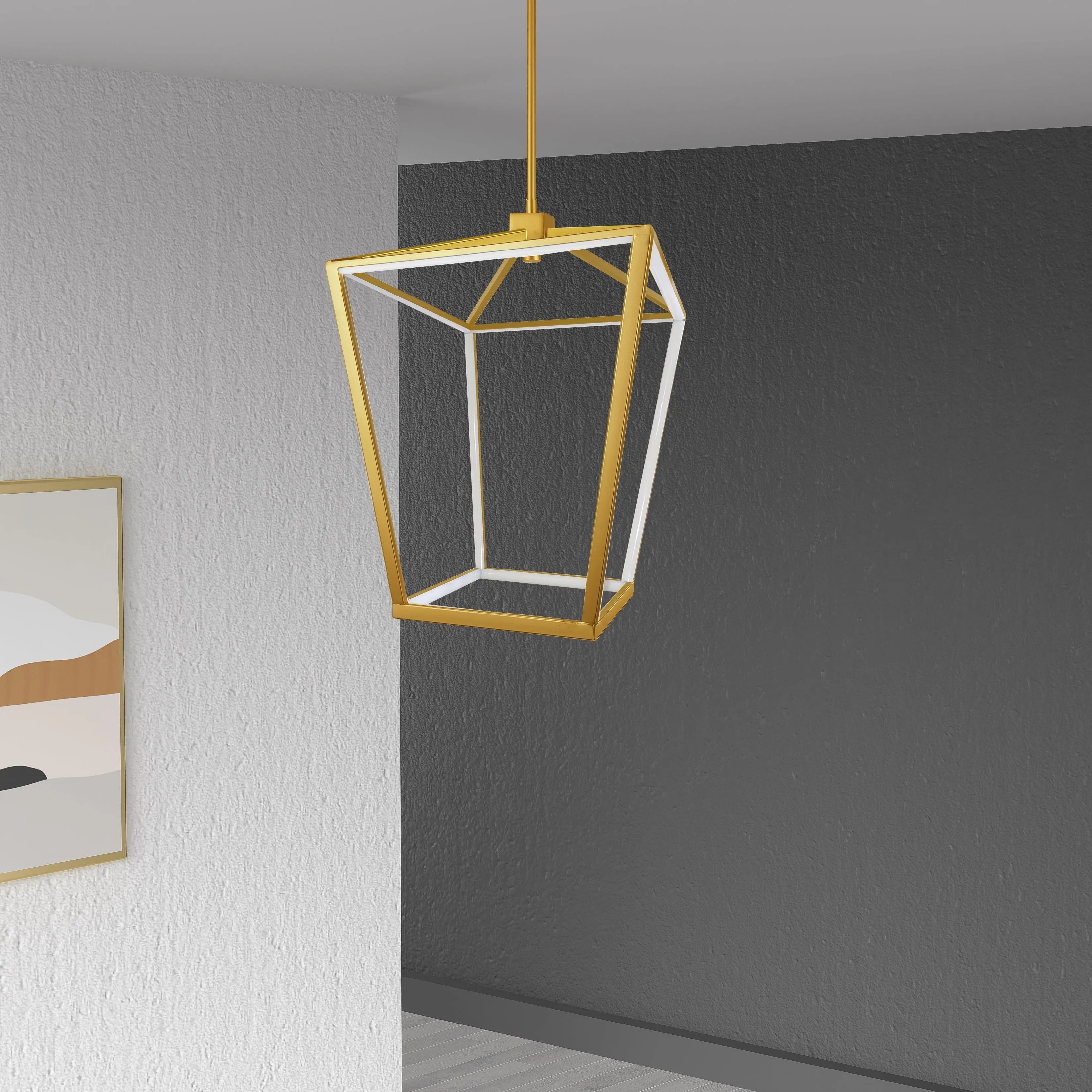 Dainolite - Cage LED Pendant - CAG-2046C-AGB | Montreal Lighting & Hardware