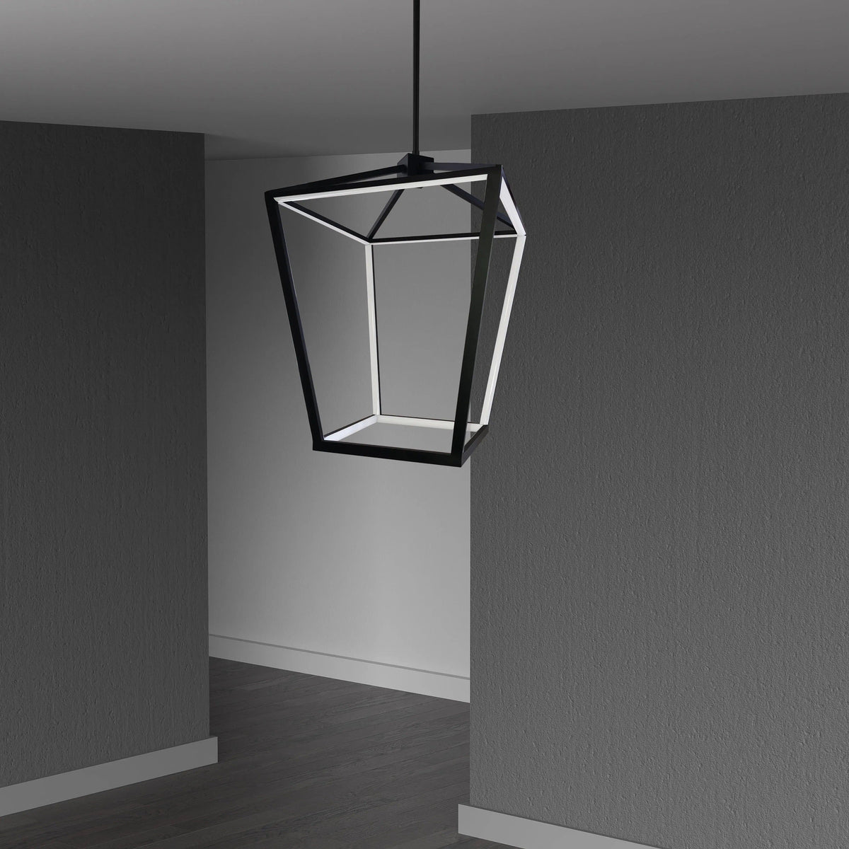 Dainolite - Cage LED Pendant - CAG-2046C-AGB | Montreal Lighting & Hardware