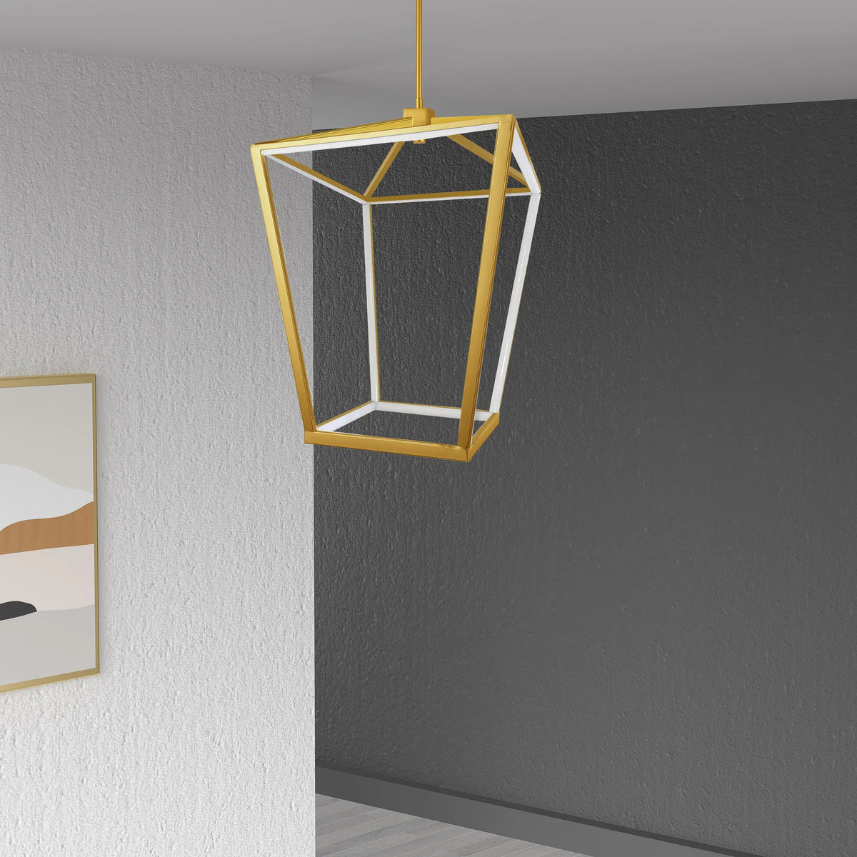 Dainolite - Cage LED Pendant - CAG-2046C-AGB | Montreal Lighting & Hardware