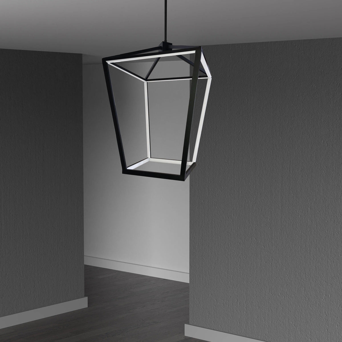 Dainolite - Cage LED Pendant - CAG-2046C-AGB | Montreal Lighting & Hardware