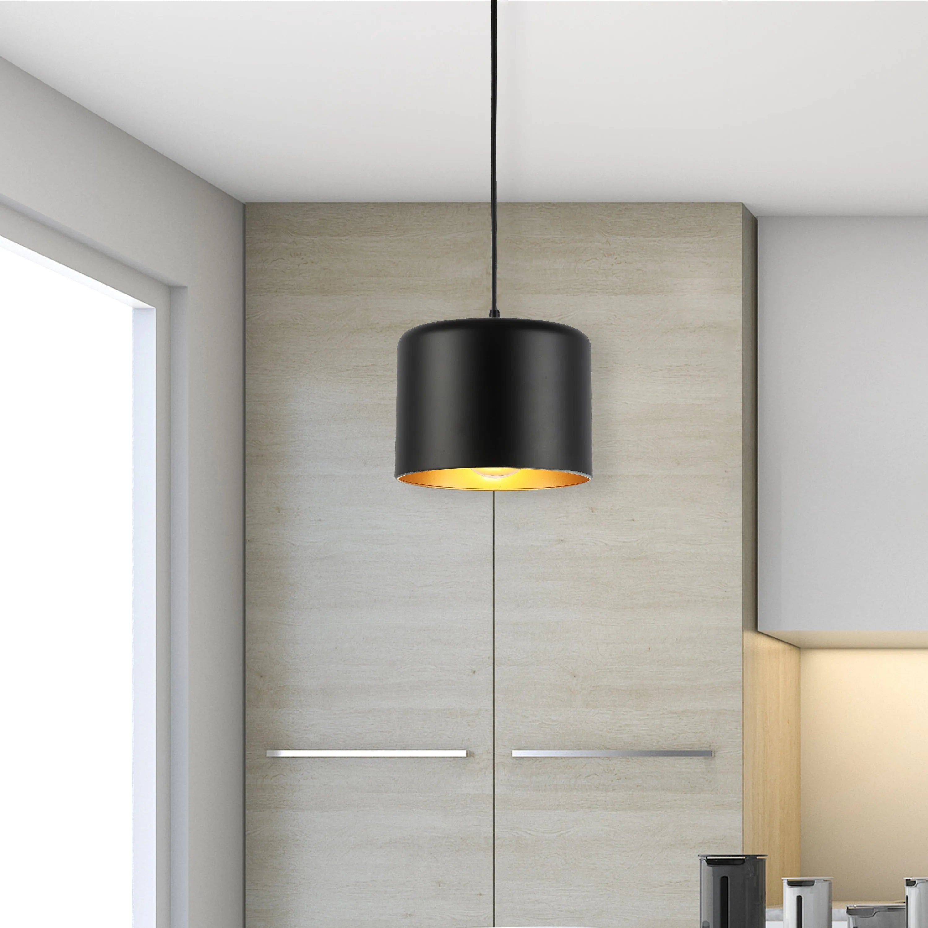 Dainolite - Emilia Pendant - EMI-81P-AGB-MB | Montreal Lighting & Hardware