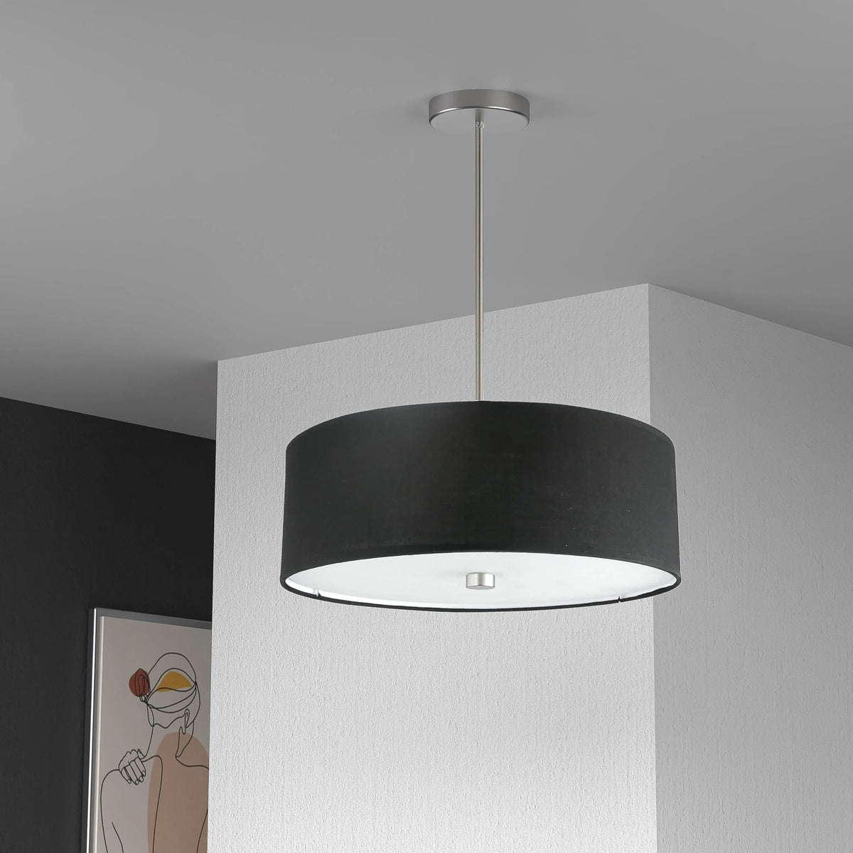 Dainolite - Everly Pendant - 571-204P-AGB-BK | Montreal Lighting & Hardware