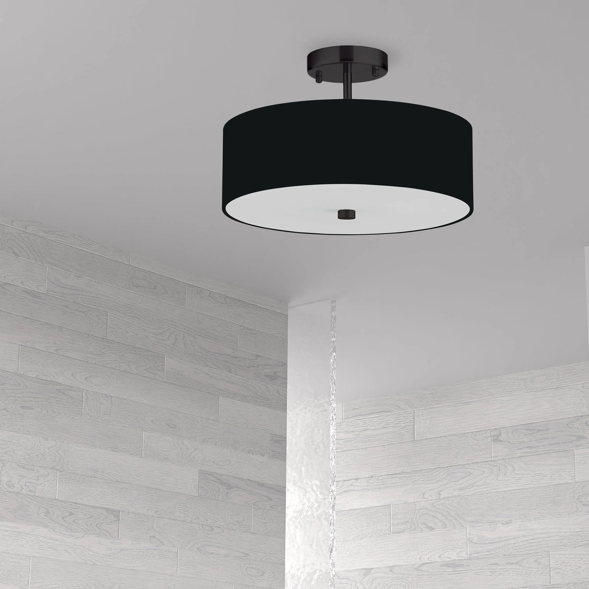 Dainolite - Everly Semi-Flush Mount - 571-143SF-AGB-BK | Montreal Lighting & Hardware