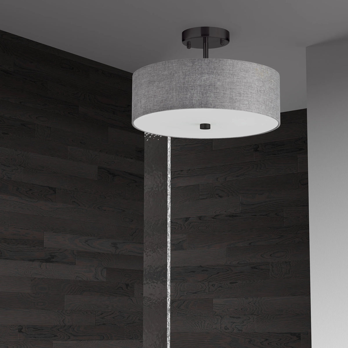 Dainolite - Everly Semi-Flush Mount - 571-143SF-AGB-BK | Montreal Lighting & Hardware