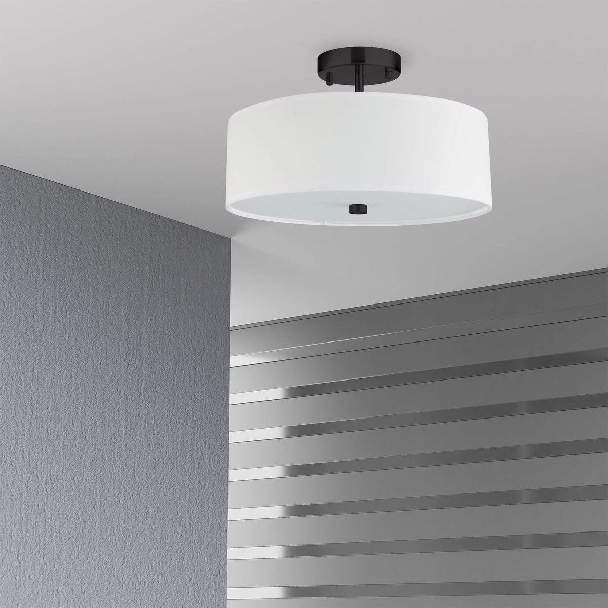 Dainolite - Everly Semi-Flush Mount - 571-143SF-AGB-BK | Montreal Lighting & Hardware