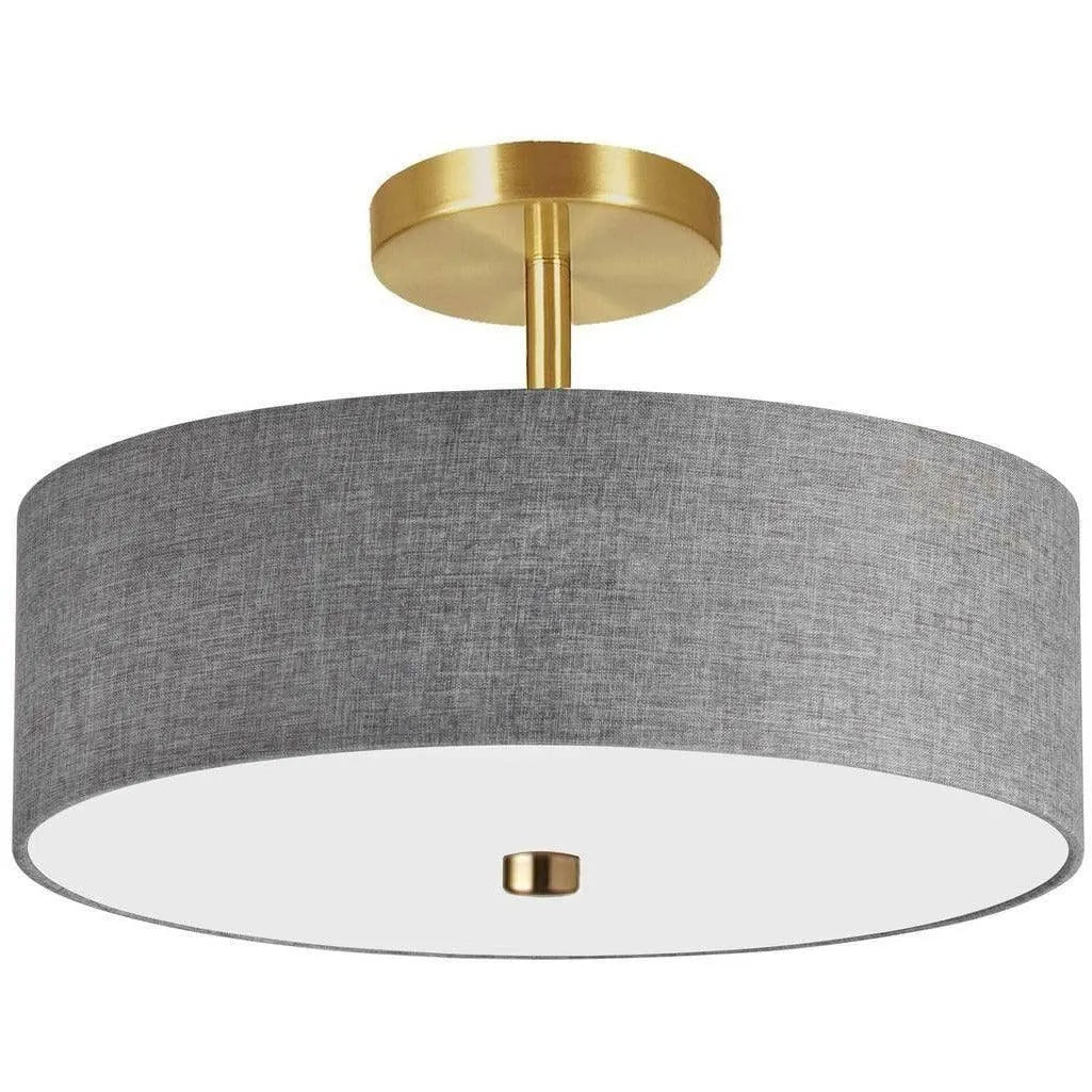 Dainolite - Everly Semi-Flush Mount - 571-143SF-AGB-GRY | Montreal Lighting & Hardware