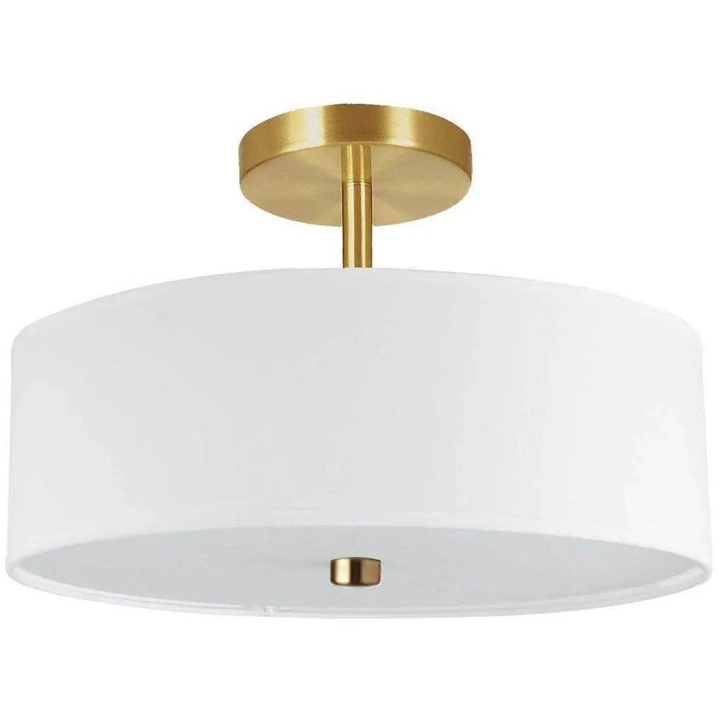 Dainolite - Everly Semi-Flush Mount - 571-143SF-AGB-WH | Montreal Lighting & Hardware