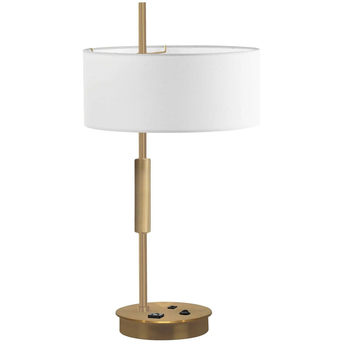 Dainolite - Fitzgerald Table Lamp - FTG-261T-AGB-WH | Montreal Lighting & Hardware