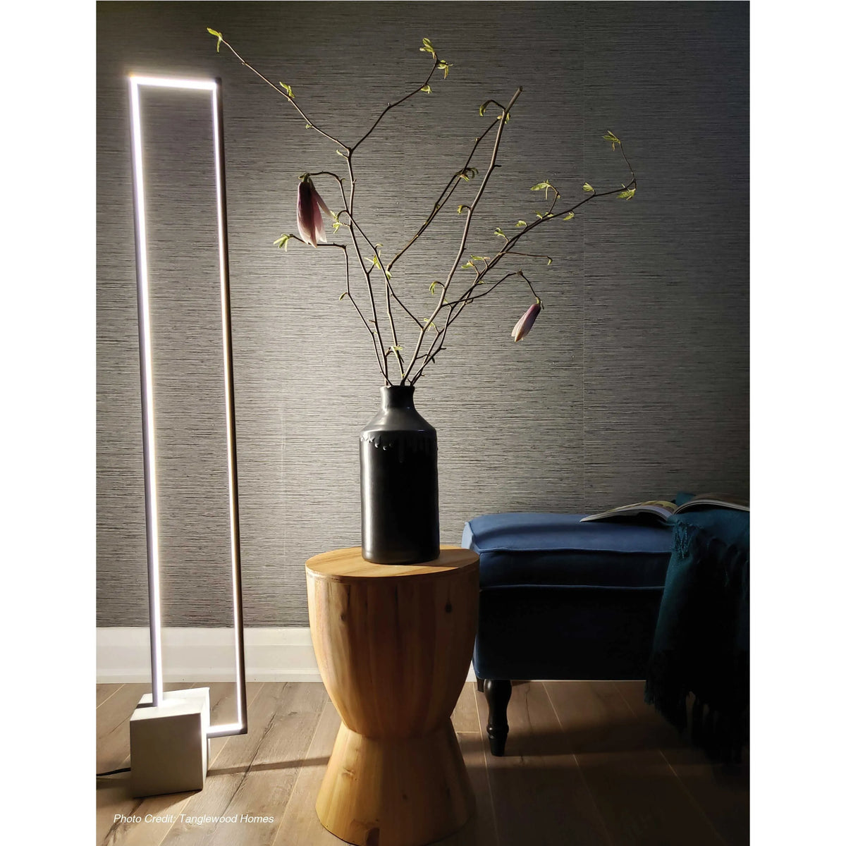 Dainolite - Florence LED Floor Lamp - FLN-LEDF55-AGB-MB | Montreal Lighting & Hardware