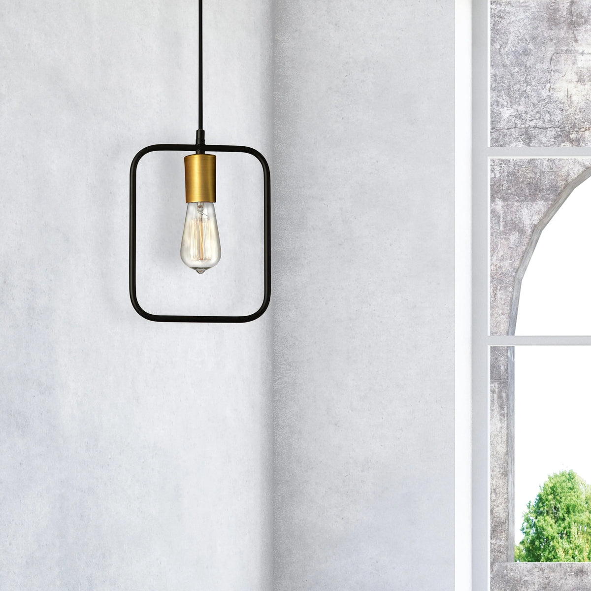 Dainolite - Geometric Square Pendant - GMT-101P-MB-PC | Montreal Lighting & Hardware