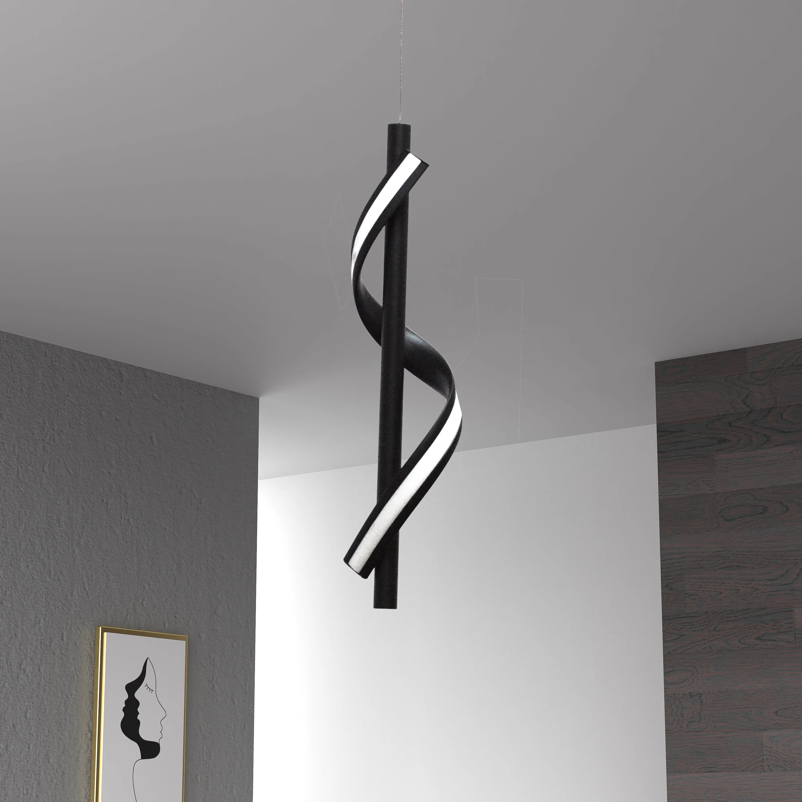 Dainolite - Justine LED Pendant - JTN-178LEDP-MB | Montreal Lighting & Hardware