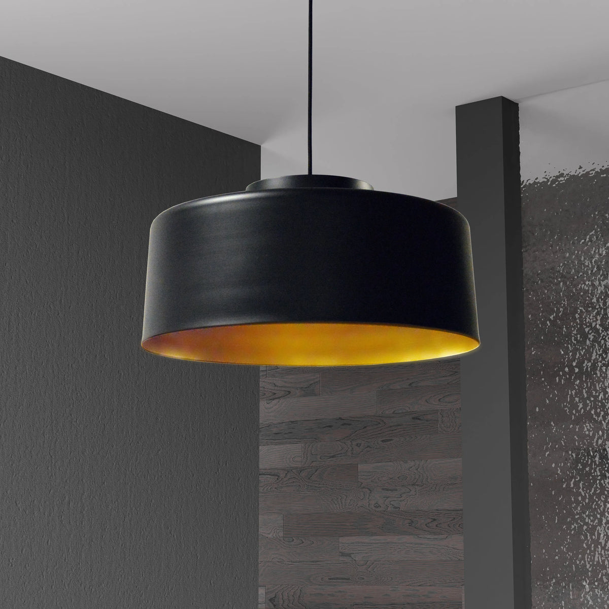 Dainolite - Kup Pendant - KUP-201P-BK-GLD | Montreal Lighting & Hardware