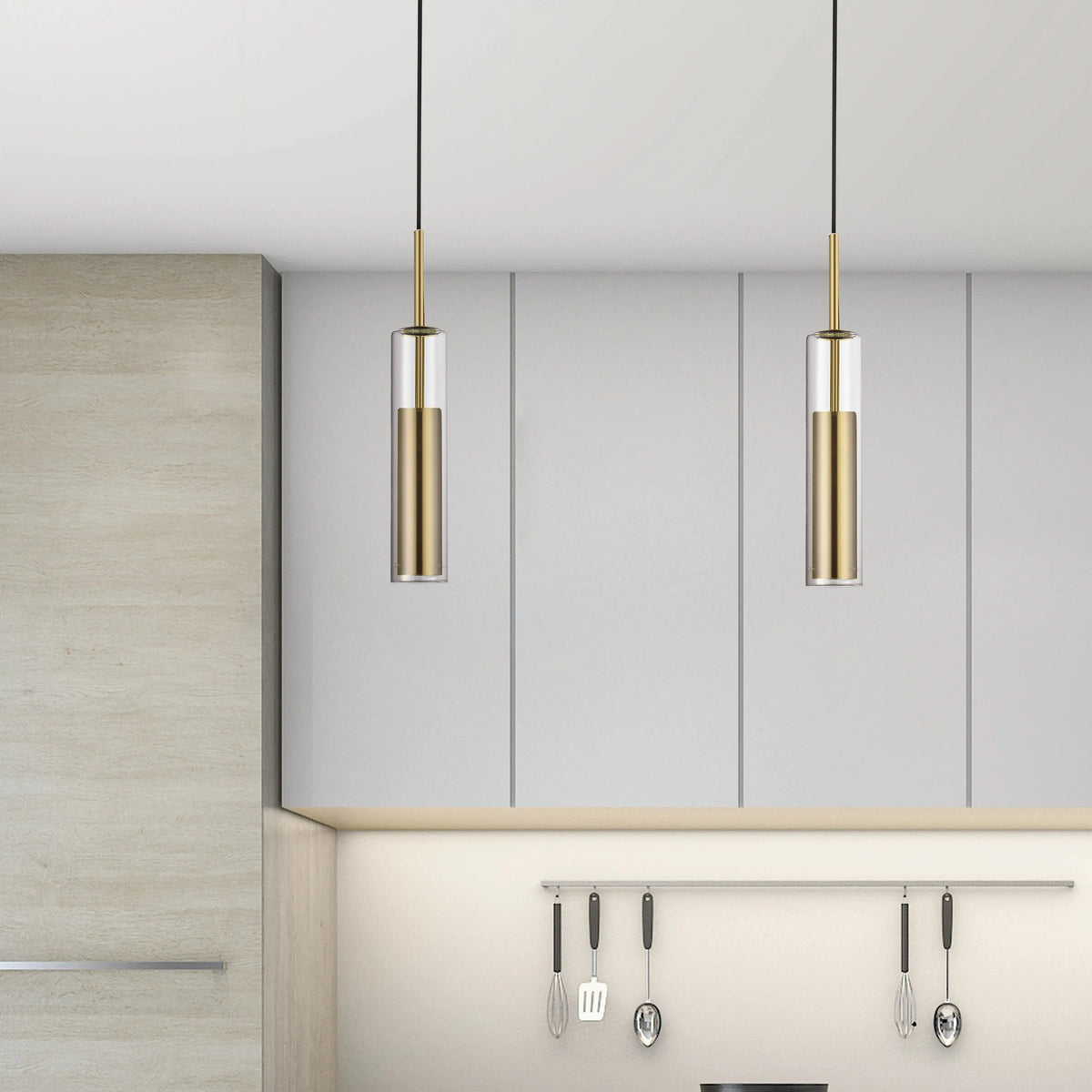 Dainolite - Luna LED Pendant - LUN-1LEDP-AGB | Montreal Lighting & Hardware