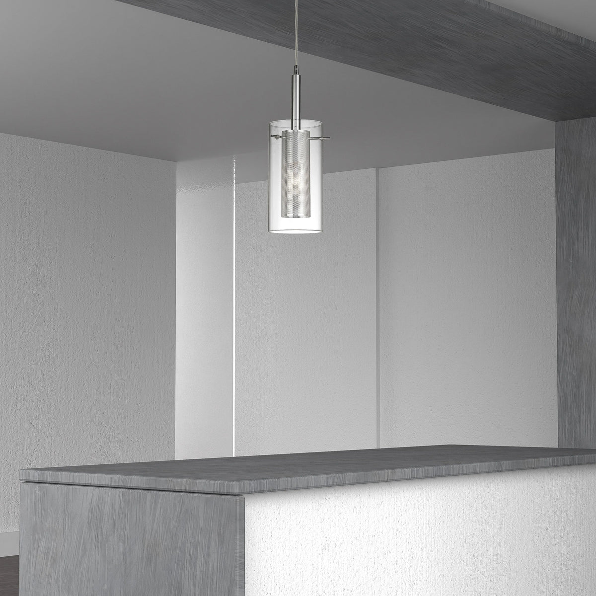 Dainolite - Mesh with Glass Pendant - 30961-CM-OBB | Montreal Lighting & Hardware