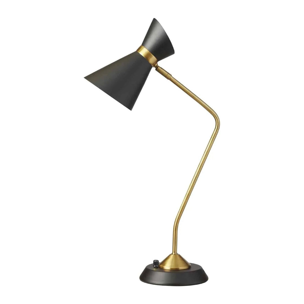 Dainolite - Mid Century Modern Table Lamp - 1679T-BK-VB | Montreal Lighting & Hardware