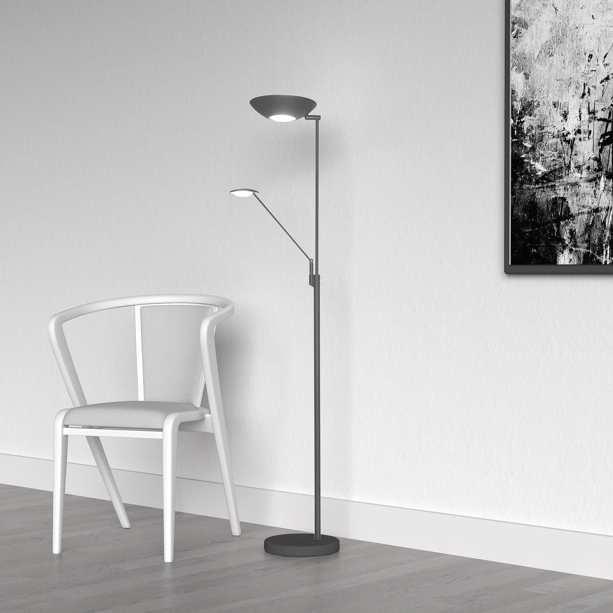 Dainolite - Mother & Son LED Floor Lamp - 170LEDF-BK | Montreal Lighting & Hardware