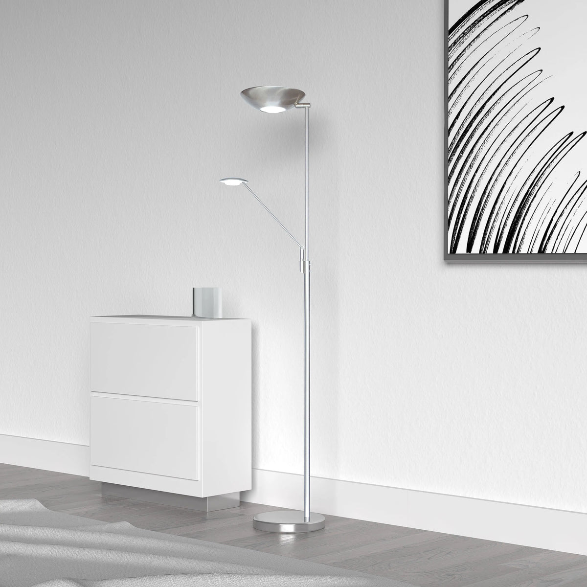 Dainolite - Mother & Son LED Floor Lamp - 170LEDF-BK | Montreal Lighting & Hardware