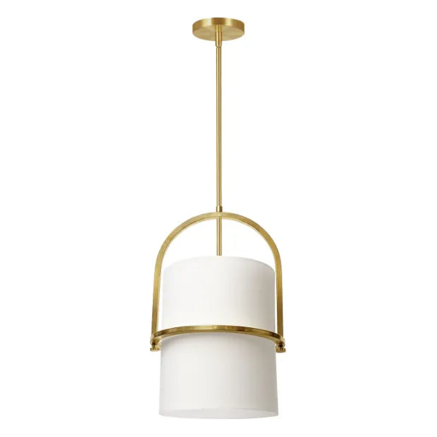 Dainolite - Paddington Pendant - PDT-121P-AGB-WH | Montreal Lighting & Hardware