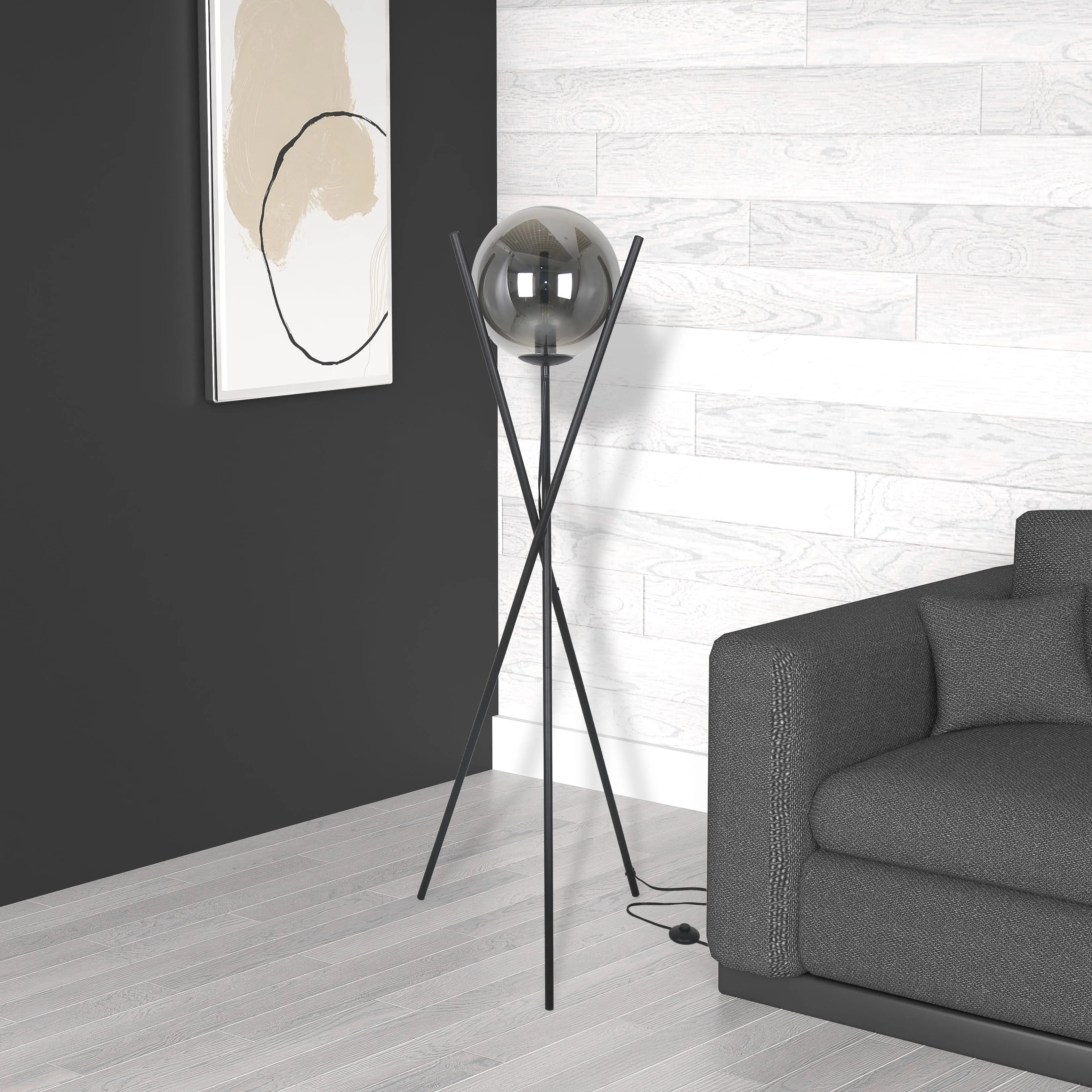 Dainolite - Pamela Floor Lamp - PAM-601F-MB | Montreal Lighting & Hardware