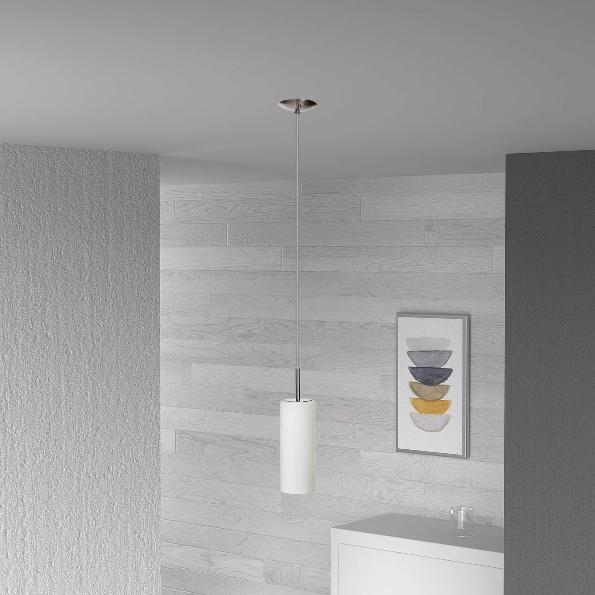 Dainolite - Paza Pendant - 83202-AGB-WH | Montreal Lighting & Hardware